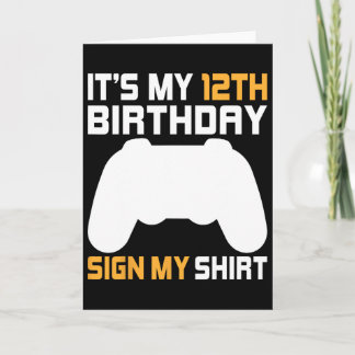 Carte C'est le signe de mon 12e anniversaire Ma chemise 