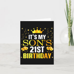 Carte C'est les 21 ans de mon fils Joyeux Anniversaire 2