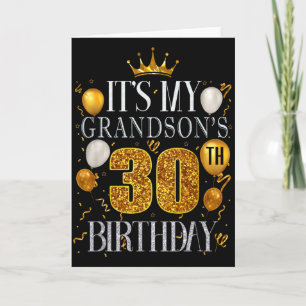Carte C'est les 30 ans de mon petit-fils Joyeux Annivers