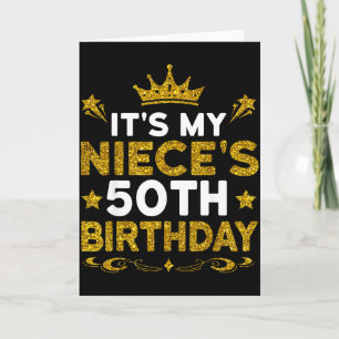 Carte C'est les 50 ans de ma nièce Joyeux Anniversaire 5