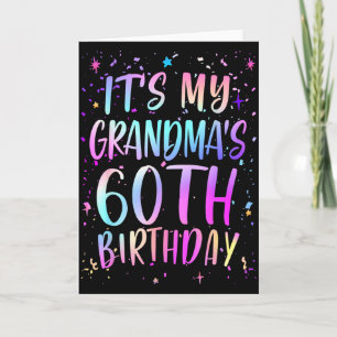 Carte C'est les 60 ans de ma grand-mère Coloré Joyeux 60