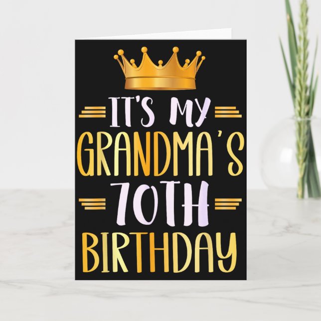 Carte C'est les 70 ans de ma grand-mère Joyeux 70 ans _ (Devant)