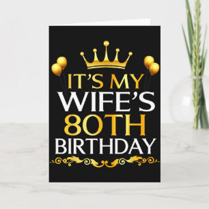 Carte C'est les 80 ans de ma femme Joyeux Anniversaire 8