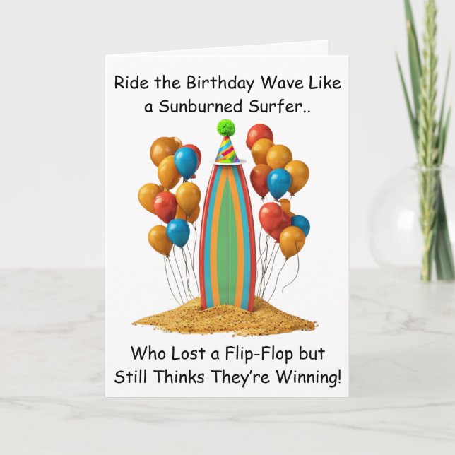 Carte C'est l'heure de la fête d'anniversaire avec des r (Devant)