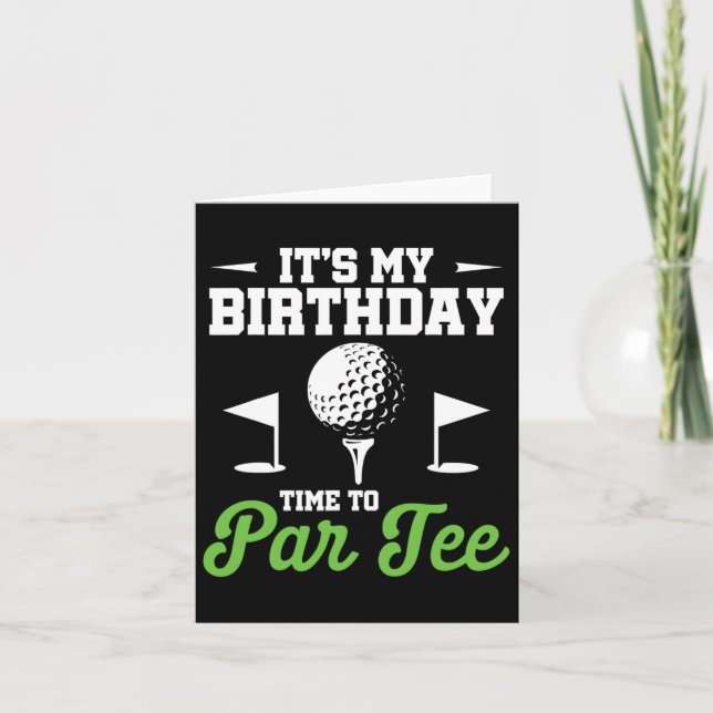 Carte C'est l'heure de l'anniversaire de Par Tee Golf Pa (Devant)