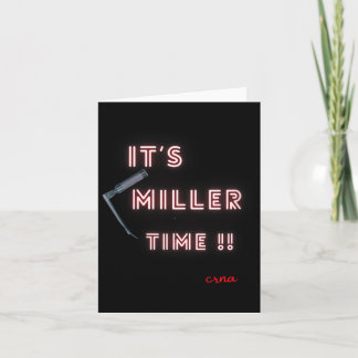 Carte C'est l'heure de Miller pour femmes Drôle Crna _ I