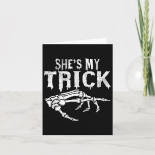 Carte C'est ma belle squelette jumelée à l'Halloween