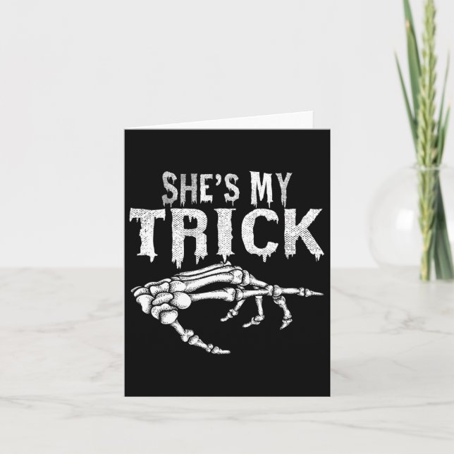 Carte C'est ma belle squelette jumelée à l'Halloween (Devant)