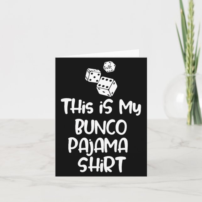 Carte C'est Ma Chemise De Pyjama Bunco Pour Femmes Homme (Devant)