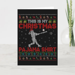 Carte C'est ma chemise de pyjama de Noël Santa Softll Sw