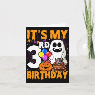 Carte C'est ma fête d'anniversaire Ghost Pumpkin Hallowe