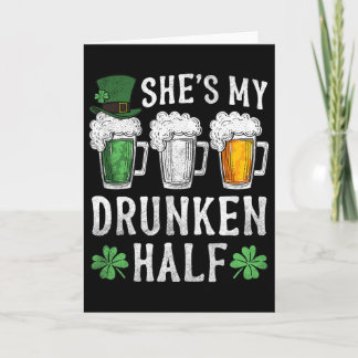 Carte C'est ma moitié ivre Bière irlandaise Hommes Femme