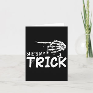 Carte C'est ma petite cochonne Couples Squelette Hallowe