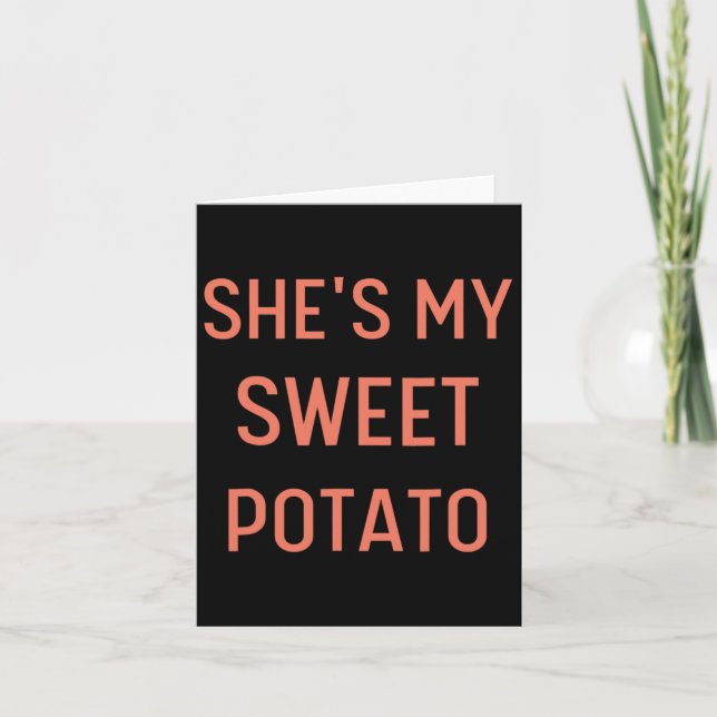 Carte C'est ma pomme de terre douce Je suis des couples  (Devant)