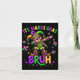 Carte C'est Mardi Gras Bruh Dabbing Leprechaun Bouffon N