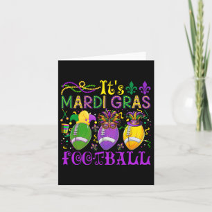 Carte C'est Mardi Gras Football Player Team Costume Mask