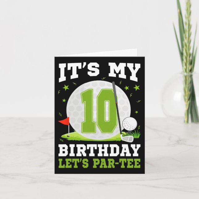 Carte C'est mon 10e anniversaire Golf Lover 10 (Devant)