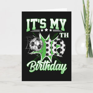 Carte C'est mon 10ème anniversaire de football 10 ans Bd