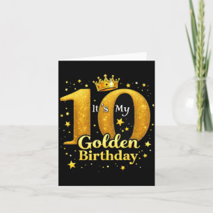 Carte C'est mon 10ème anniversaire d'or 10 ans Anniversa