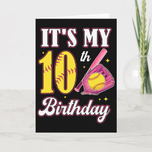 Carte C'est mon 10ème anniversaire Softll fille 10 ans P