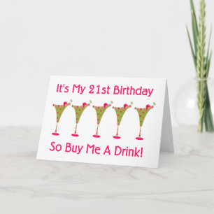 Carte C'est mon 21ème anniversaire