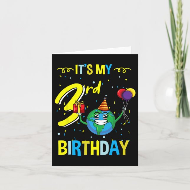 Carte C'est mon 3e Jour des terres anniversaire (Devant)
