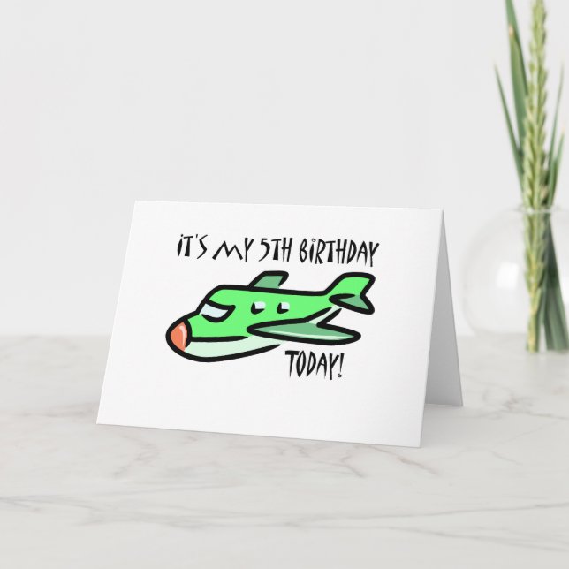 Carte C'est mon 5e anniversaire aujourd'hui (Devant)
