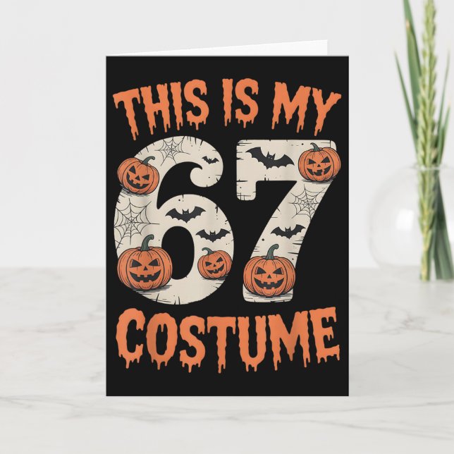 Carte C'est mon 67 Costume Halloween  (Devant)