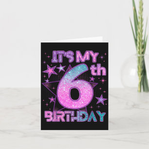 Carte C'est mon 6e anniversaire K-pop Fille 6 ans Annive