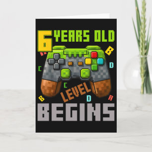 Carte C'est mon 6ème anniversaire Manette de jeu pixel 6