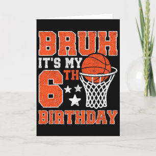Carte C'est mon 6ème anniversaire Sketll Joueur de 6 ans