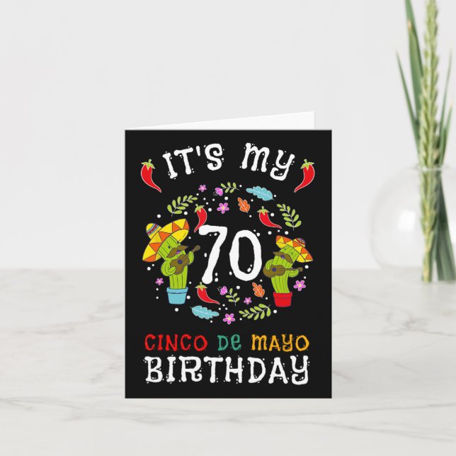 Carte C'est mon 70e anniversaire Cinco De Mayo Shirt Men (Devant)