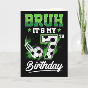 Carte C'est mon 7e anniversaire garçon fan de sport 7 an