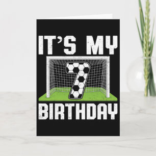 Carte C'est mon 7e anniversaire Sport Amoureux du footba