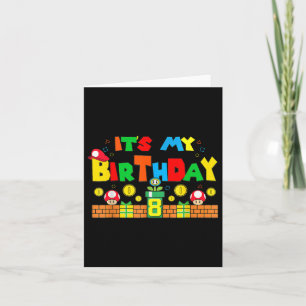 Carte C'Est Mon 8E Anniversaire Jeu Jeu Jeu Papa Et Mama
