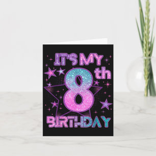 Carte C'est mon 8e anniversaire K-pop Girl 8 ans Anniver