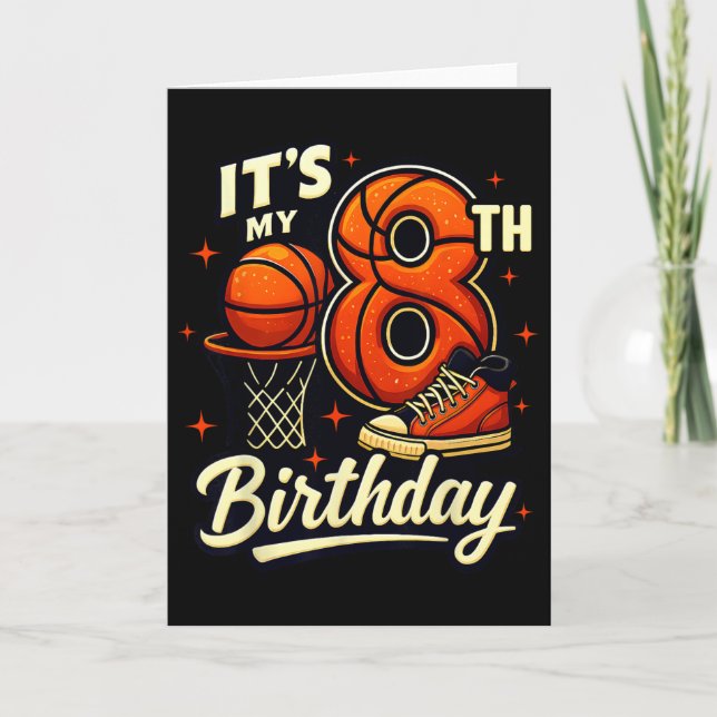 Carte C'est mon 8e anniversaire Sketll Lover 8 ans Bday (Devant)