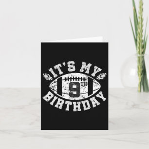 Carte C'est mon 9e anniversaire Garçon 9 ans Football Pl