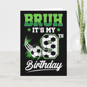 Carte C'est mon 9e anniversaire garçon fan de sport 9 an