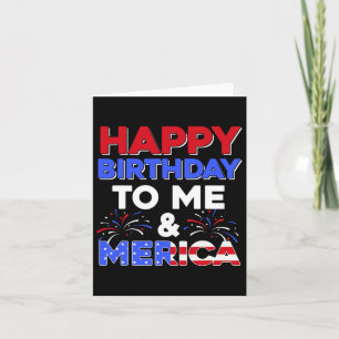 Carte C'est mon anniversaire 4 juillet date de l'indépen