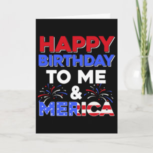Carte C'est mon anniversaire 4 juillet Jour de l'indépen