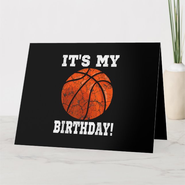 Carte C'est mon anniversaire Basketball Lover cadeau Ret (Devant)