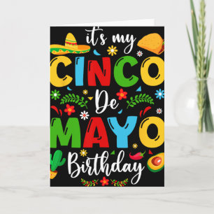 Carte C'est mon anniversaire Cinco De Mayo 2024 Drôle de