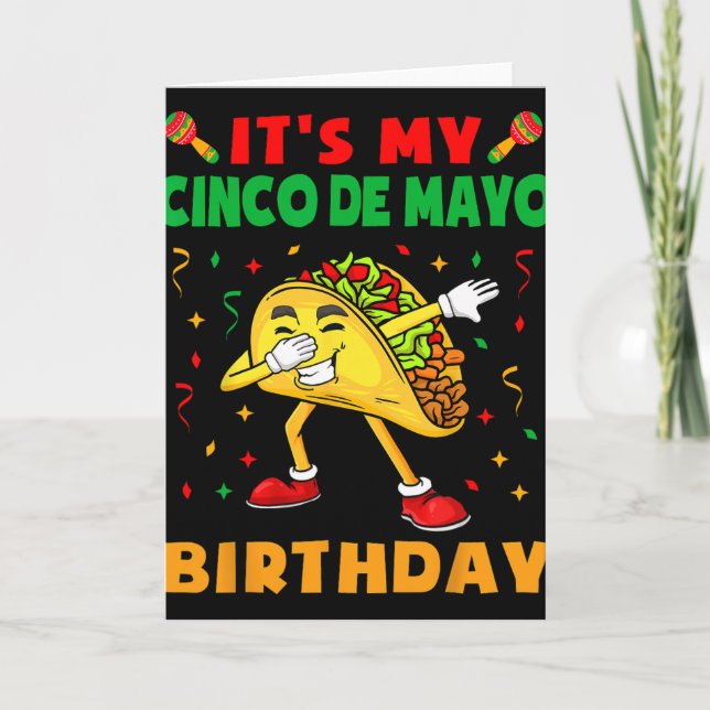 Carte C'est mon anniversaire Cinco De Mayo Drôle de fête (Devant)