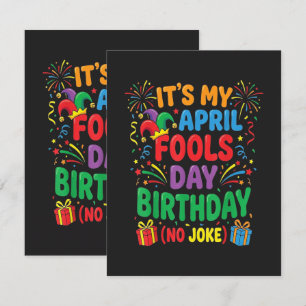Carte C'est mon anniversaire du poisson d'avril et ce n'