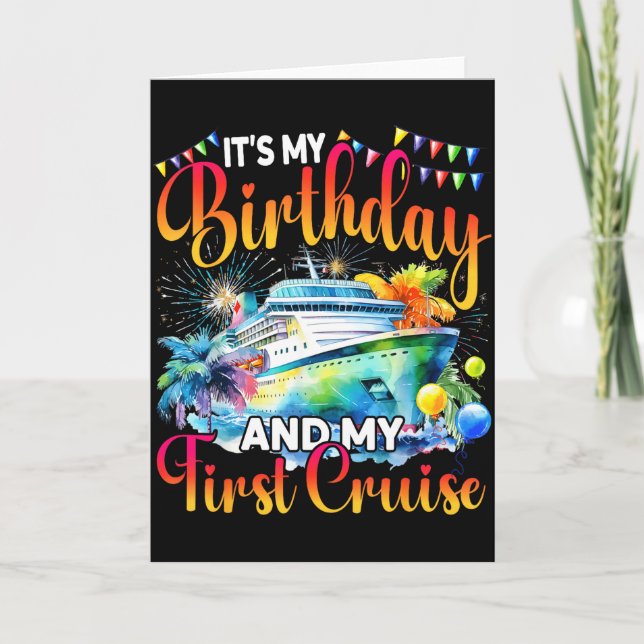 Carte C'est mon anniversaire et mes premières vacances e (Devant)