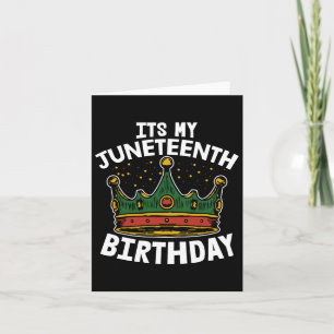 Carte C'Est Mon Anniversaire JunetDix Melanin Pride Afri