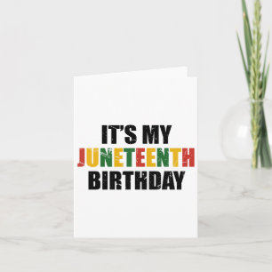 Carte C'Est Mon Anniversaire JunetDix Melanin Pride Afri