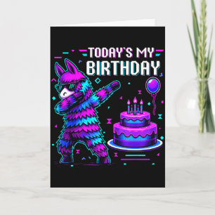 Carte C'est Mon Anniversaire Lama Piñata Fête D'annivers