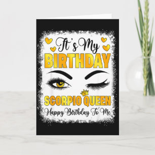 Carte C'est Mon Anniversaire Reine Scorpion Joyeux Anniv